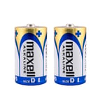 Maxell Long life Alkaline D/LR20 Shrink-batterier - 2 st.