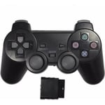 2.4G Bluetooth sans fil manette pour Sony PS2 analogique Vibration contrôleur manette pour Sony Playstation 2 manette - Type Black#A