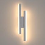 Riserva Applique Murale Intérieure LED Moderne, 16W 1800LM Lampe Murale 3000K Blanc Chaud, Acrylique et Métal Luminaire Mural Interieur pour Salon, Chambre, Escalier, Couloir (Blanc)