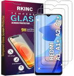 RKINC Verre Trempé [Lot de 3] pour Xiaomi Redmi A1, A1+, A2, A2+, Film Protection écran, Dureté 9H 0,33 mm HD Glass [sans Bulles d'air][Résistant aux rayures][Garantie à vie]