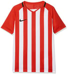 Nike Striped Division III Jersey SS Maillot Mixte Enfant, University Red/White/Black/(Black), FR : M (Taille Fabricant : M)