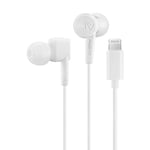 PALOVUE Lightning Écouteurs Intra-Auriculaires Écouteur pour iPhone 13 12 11 Pro Max iPhone X XS Max XR iPhone 8 Plus iPhone 7 Plus MFi Certified avec Microphone Controller SweetFlow Blanche