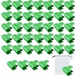 Lot de 40 clips pour serre de jardin,clips pour tube d'ombrage de jardin et 1 sac à cordon pour support saisonnier des plantes, filet de jardin,