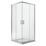 CABINE PAROI DOUCHE 90X70 H200 CM VERRE OPAQUE ANGULAIRE ITALIENNE READY