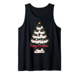 Persian Cat Xmas Lighting Santa Persian Cat Christmas Tree Tank Top