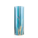 Angela neue Wiener Werkstaette Elegance Vase cylindrique en Verre Lourd orné Bleu Turquoise Hauteur 24 cm Diamètre 11 cm