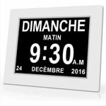 Debuns - Horloge calendrier numérique One Piece 7 pouces avec date et heure, horloge Alzheimer pour parents, rappel de médicaments pour