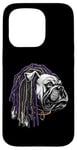 iPhone 15 Pro BULLDOG WITH DREADS FOR DOG AND REGGAE LOVERS Case