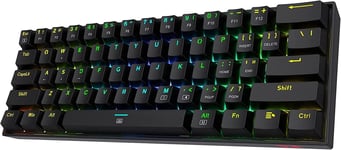 K630 Dragonborn 60% Clavier de Jeu RVB Filaire, 61 Touches Clavier mécanique Compact Support de Pilote Pro (Noir-Interrupteur Bleu)