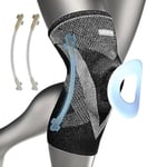 PROIRON Genouillère Sport Genouillère Rotulienne/Ligamentaire Genouillere Arthrose Genou Protege Genoux Hommes/Femmes Lmmobiliser le Genou,pour Déchirure du Ménisque，Crossfit，Arthrite,Noir,XL