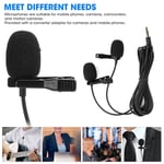 3.5mm Clip-on Dual Microphone Mini Lavalier Lapel Mic For Mobile Phone Laptop DD