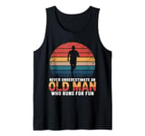 Old Man Running Humor Design Funny Runner Tank Top