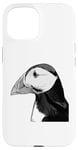 iPhone 15 Puffin Auks Seabird Lunde alken Wildlife Animal Illustration Case