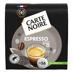 Café Dosettes Compatibles Senseo Espresso N°8 Carte Noire - La Boite De 36 Dosettes