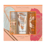 Sanctuary Spa Coffret cadeau Moments That Last avec gel douche, spray pour le corps et hydratant sous la douche, beauté végétalienne, cadeaux pour femme, cadeau pour elle, ensemble corps et bain, pour anniversaire, sans cruauté envers les animaux