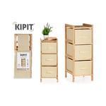Kipit - Meuble de salle de bain etagere de rangement meuble de rangement meuble d'entrée console d'entrée etagere design echelle 1 etageres 3 tiroirs