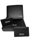 Hugo Boss Monist Credit Card Holder Black Leather Wallet Mens Gift Box