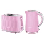 Russell Hobbs Pink Raspberry Eden 1.7L Electric Kettle and 2 Slice Toaster