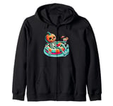 Happy Summerween Summer Halloween Ghost Zip Hoodie