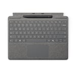 Microsoft Surface Pro Keyboard with Slim Pen | Platinum | Compatible with Surface Pro (11th Edition), Surface Pro 9, or Surface Pro 8