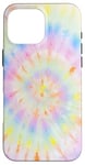 iPhone 16 Pro Max Bold Tiedye Pink & Blue, Rainbow Colors Punk Rock Tie Dye Case