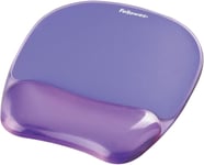 Fellowes Mouse Mat Wrist Support - Crystals Gel Mouse Pad with Non Slip Rubber