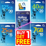 O2 Sim Card New Sealed Pay As You Go 02 MINI MICRO NANO Classic BARGAIN Data,