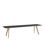 HAY - CPH30 2.0 Table Lacquered Oak Frame L300 X W90 X H74  Black Linoleum Tabletop Lacquered Edge - Ruokapöytä - Ronan & Erwan Bouroullec - Musta - Puu