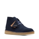 Clarks Desert Coal 26169997 Mens Blue Suede Lace Up Chukkas Boots