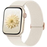 AMSKY Bracelet en Nylon Élastique Compatible avec Bracelet Apple Watch 40mm 44mm 46mm 42mm 41mm 45mm 38mm 49mm Femme Homme, Boucle Unique pour iWatch SE Ultra Serie 10 9 8 7 6 5 4 3 2 1