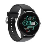 DOOGEE CR1 Smart Watch for Men Women, 1.28" Full Touch Fitness Tracker Watch with Pedometer Heart Rate Monitor Sleep Monitor, IP68 Waterproof Sport Watch, Bluetooth Smartwatch for Android iOS - Black