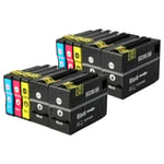 10 Multicolour Ink Cartridges for HP Officejet 7510 All-In-One 7600 +Chip