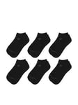 New Balance No Show Trainer Liner 6 PACK - Black, Black, Size M, Men