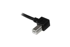 StarTech.com 2m USB 2.0 A to Left Angle B Cable Cord - 2 m USB Printer Cable - Left Angle USB B Cable - 1x USB A (M), 1x USB B (M) (USBAB2ML) - USB-kabel - USB Type B til USB - 2 m