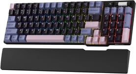 Rk Royal Kludge Rk96 Rgb Limited Ed, 90 % 96 Touches, Tri Modes Sans Fil Bt5.0/2.4G/Usb-C Remplaçable À Chaud Avec Repose-Poignet, Pr En Charge Logicielle, Interrupteur Tactile Vert Clair