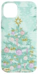 iPhone 14 Plus Pastel Green Mint Christmas Tree Ornaments Decoration Winter Case