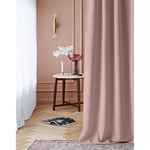 ROOM99 Laurel Curtain with Ruffle Tape, 140 x 260 cm, Width x Height Blackout Opaque Sliding Curtains, Living Room, Bedroom for Rail System, Powder Pink, Pack of 1