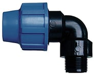 Cornat T610432 Système d'irrigation coudé tuyau en polyéthylène Ø 32 mm Filetage extérieur 1" Polypropylène pour eau froide