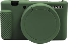 Coque pour appareil photo ZV-1,housse d'objectif amovible,anti-rayures en silicone souple,compatible avec appareil photo Sony ZV-1 ZV1 (vert)