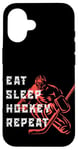 Coque pour iPhone 16 The Real Evolution Of Hockey, Ice Hockey T-shirt, Hockey