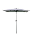 Parasol inclinable rectangulaire gris clair 135x210 cm