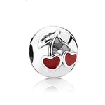 shangwang Original Pandora Charm Charm Red Cherry Snow Beads Suitable For Pandora Bracelet Jewelry Small Jewelry Diy Ladies A266he