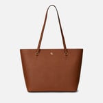 Lauren Ralph Lauren Karly Medium Leather Shopper Tote Bag