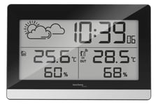 Technoline Ws 9255, Sort, Sølv, Inne Hygrometer, Inne Termometer, Utendørs Fuktighetsmåler, Utendørs Barometer, Hygrometer, Termometer, Hygrometer, Termometer, F, °C, 30 M