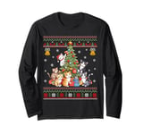 Cat Xmas Decoration Santa Cat Ugly Christmas Tree Long Sleeve T-Shirt