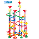 (109vnt be dėžutės)Marble Run Race Track Rakennuspalikat Lasten 3D Labyrinttipallo Rullalelu Tee tee Marble Run Race Coaster Setti 80/105/109/133 kpl Joululahja