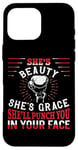 iPhone 16 Pro Max Boxing Girl Vintage She'S Beauty She'S Grace She'Ll Punch Case