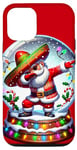 iPhone 12/12 Pro Mexican Santa Claus Dabbing Christmas Sombrero Cholo Case