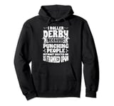 Funny Roller Derby Girls Skater Roller Skates Roller Skating Pullover Hoodie