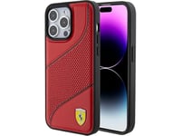 Ferrari Ferrari Fehcp15lpwar Iphone 15 Pro 6.1" Czerwony/Red Hardcase Perforated Waves Metal Logo